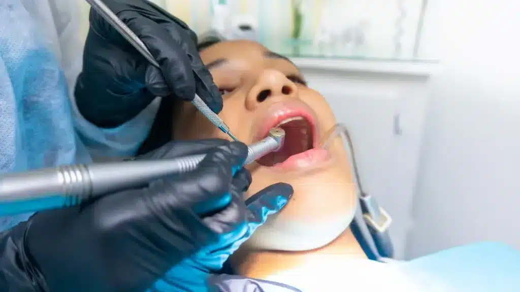 Patient Getting Dental Bonding