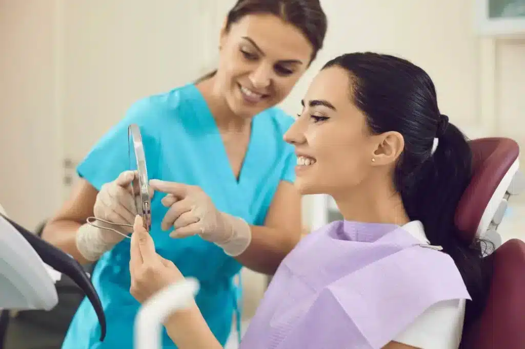 Patient Satisfied with Dental Care in Turkey Dental Clinic