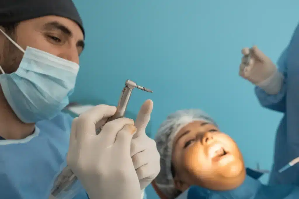 Patient Under Dental Checkup for Implants