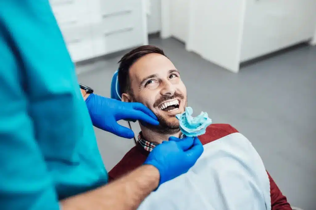 Patient at Clinic for Custom Moutguards